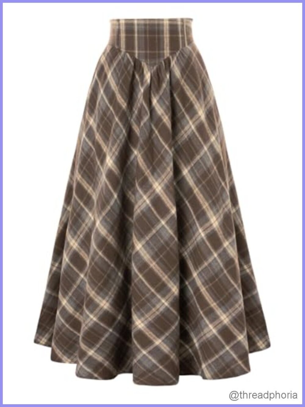 Victorian Plaid Maxi Skirt for Women